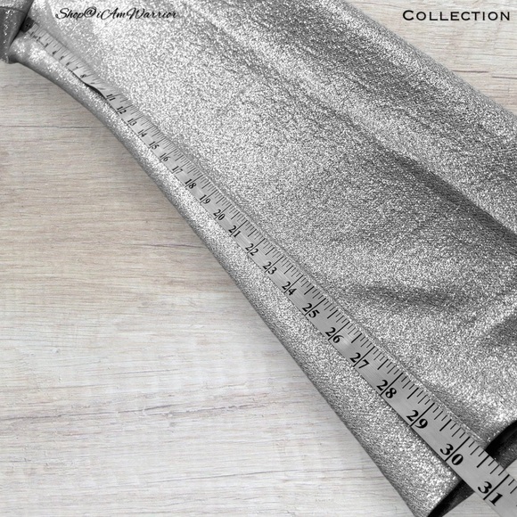 J.Crew Collection NWT metallic silver straight leg pants *shop@iamwarrior - Picture 14 of 16